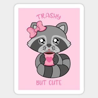 Trashy but cute, cute raccoon Magnet